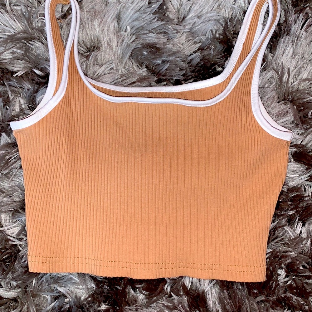 Brown crop top